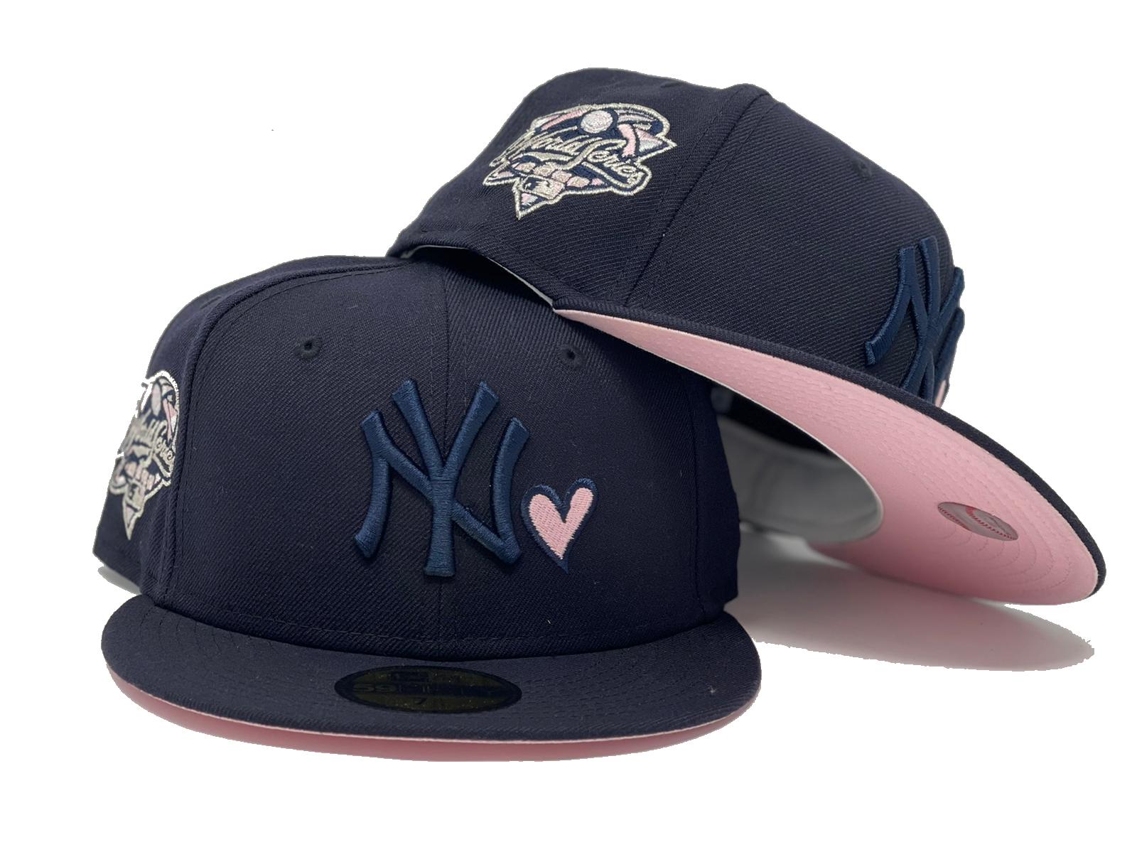 New Era New York Yankee Fitted Pink Bottom Navy Blue White (2000