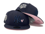 NEW YORK YANKEES 2000 WORLD SERIES NAVY PINK BRIM NEW ERA FITTED HAT