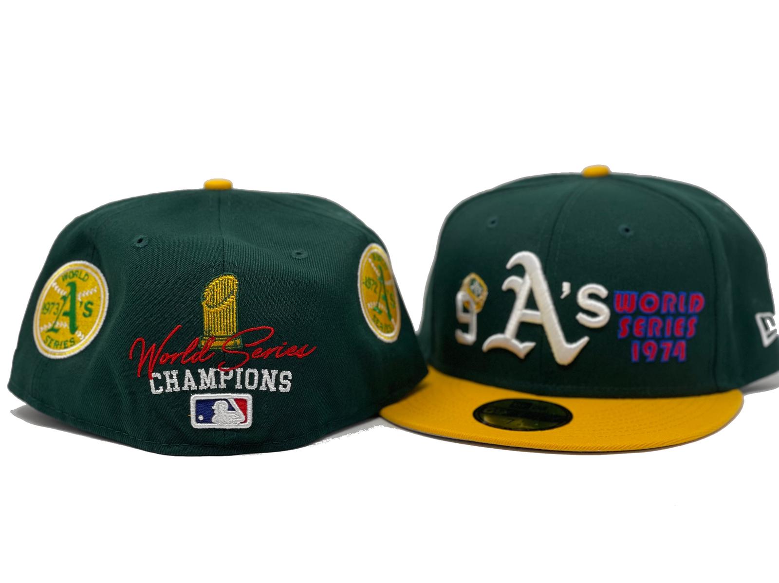 Oakland Athletics Mitchell & Ness World Series Champs Snapback Hat - Black