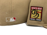 CHICAGO WHITE SOX 95TH ANNIVERSARY TAN RED BRIM NEW ERA FITTED HAT