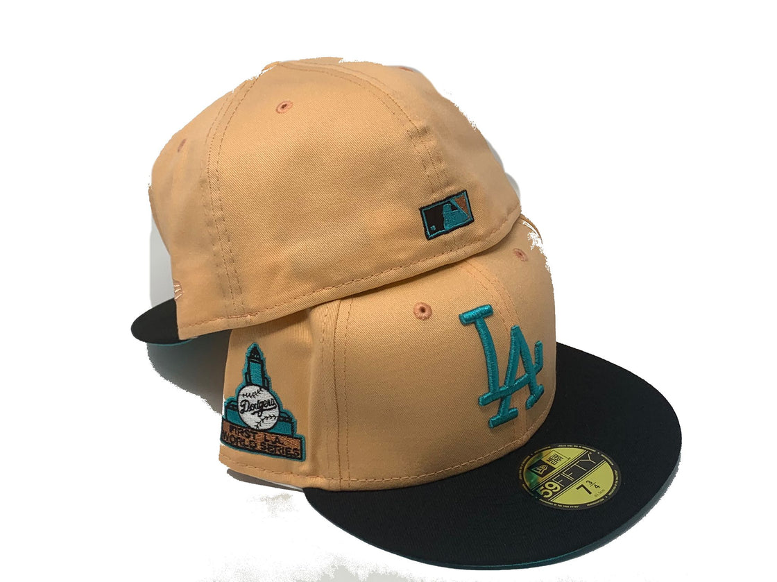 Peach Los Angeles Dodgers 1st World Series 59fifty New Era Fitted Hat
