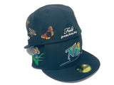 FELT * TAMPA BAY DEVIL RAYS BLACK  59FIFTY NEW ERA FITTED HAT