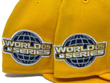HOUSTON ASTROS  2005 WORLD SERIES YELLOW PINK BRIM NEW ERA FITTED HAT
