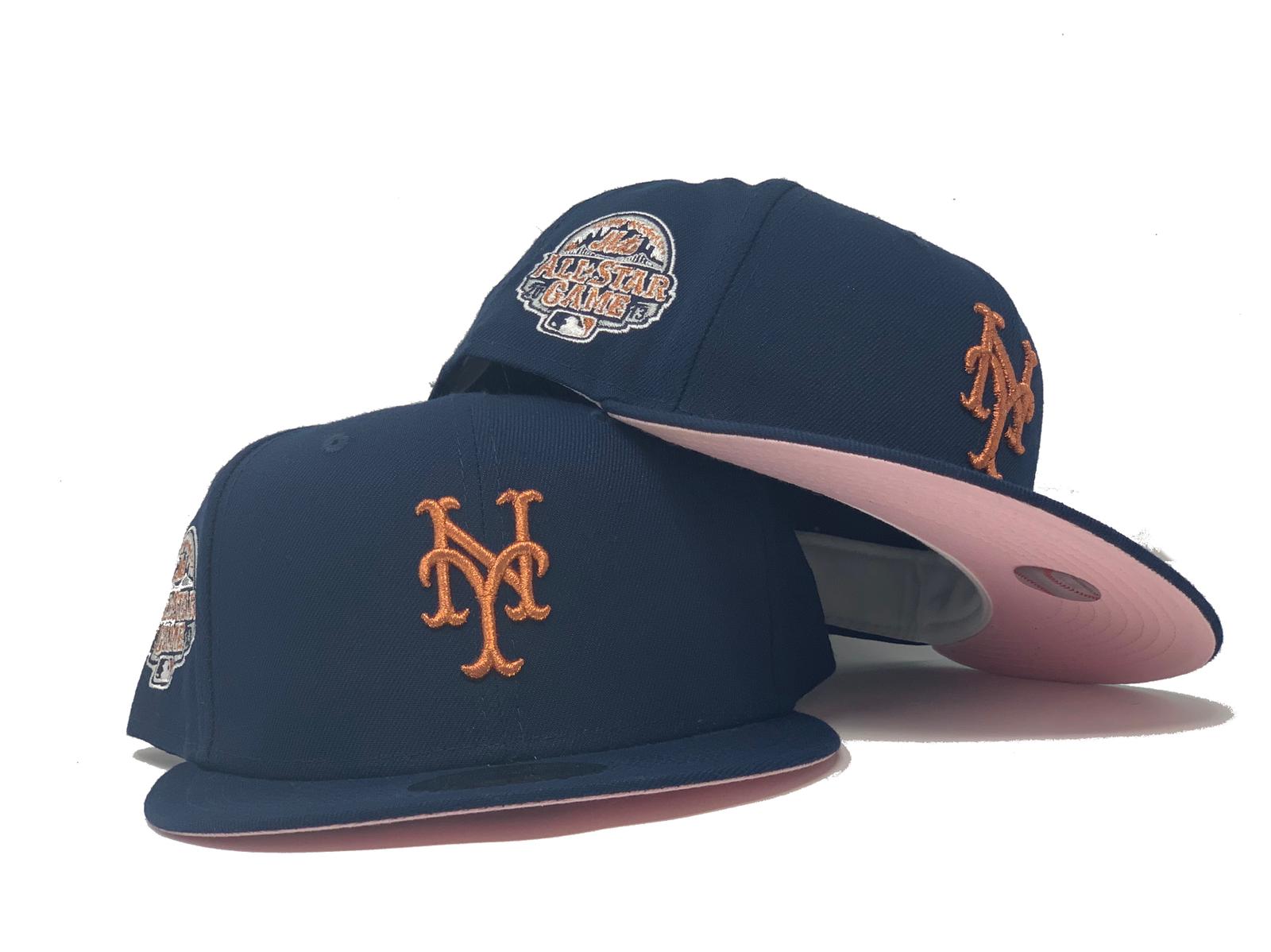 New York Mets 2013 All Star Game New Era 59FIFTY Fitted Hat (Walnut Cardinal Azur Blue Under BRIM) 7 1/8