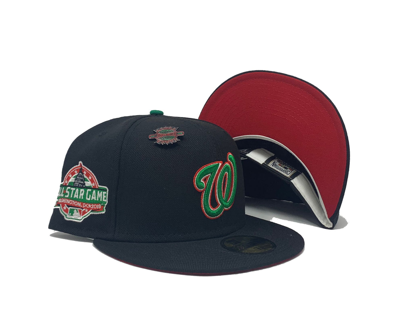WASHINGTON NATIONS 2018 ALL STAR GAME "BEHIND THE COLORS" RED BRIM NEW ERA FITTED HAT