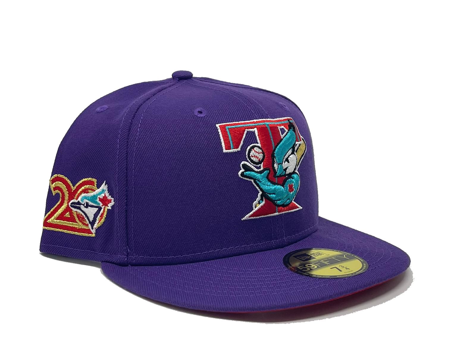 TORONTO BLUE JAYS 25TH ANNIVERSARY STONE BURGUNDY PINK BRIM NEW ERA FI –  Sports World 165