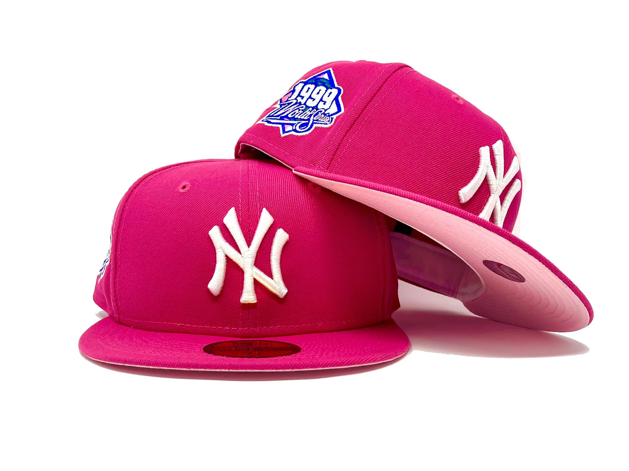 New York Yankees New Era 59Fifty Fitted Hat (Team Color Pink Under Brim)