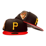 PITTSBURGH PIRATES 1959 ALL STAR GAME BLACK RED GRAY BRIM NEW ERA FITTED HAT