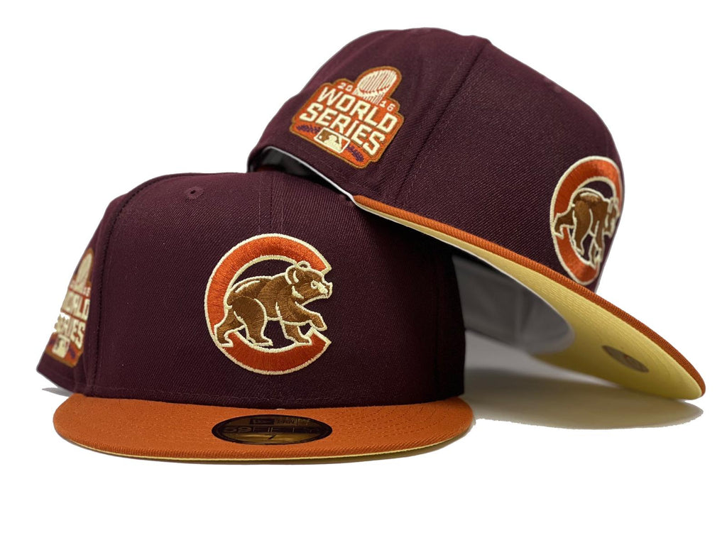 Chicago Cubs 2016 World Series Soft Yellow Brim New Era Fitted Hat