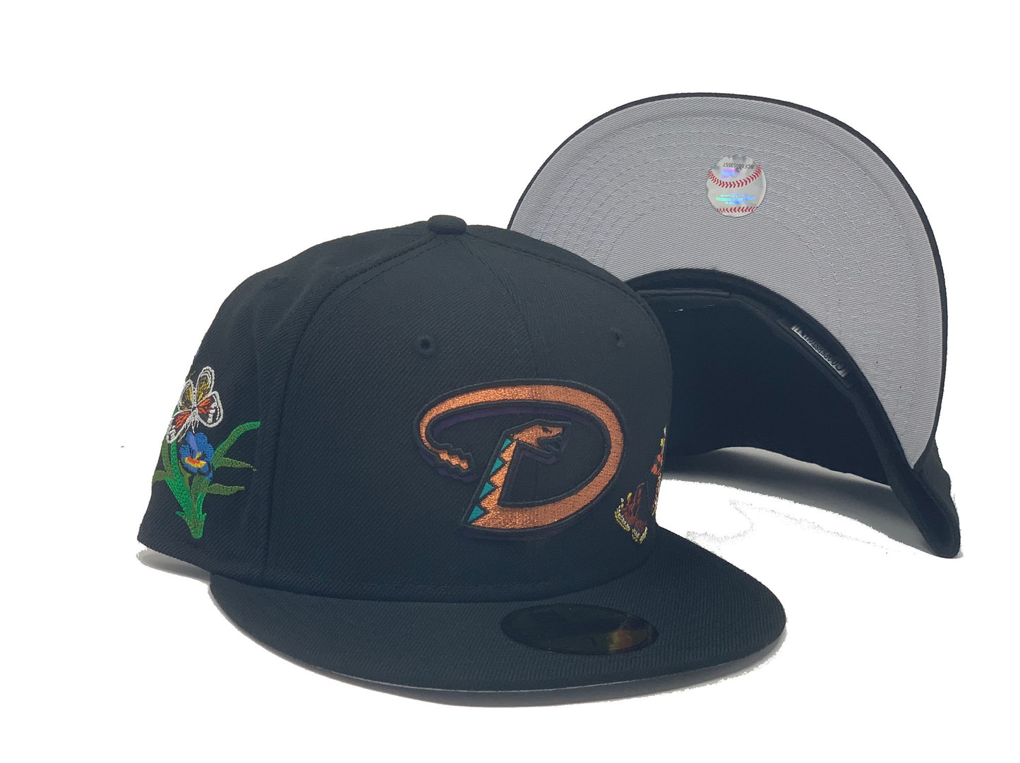 FELT * ARIZONA DIAMONDBACKS BLACK 59FIFTY NEW ERA FITTED HAT
