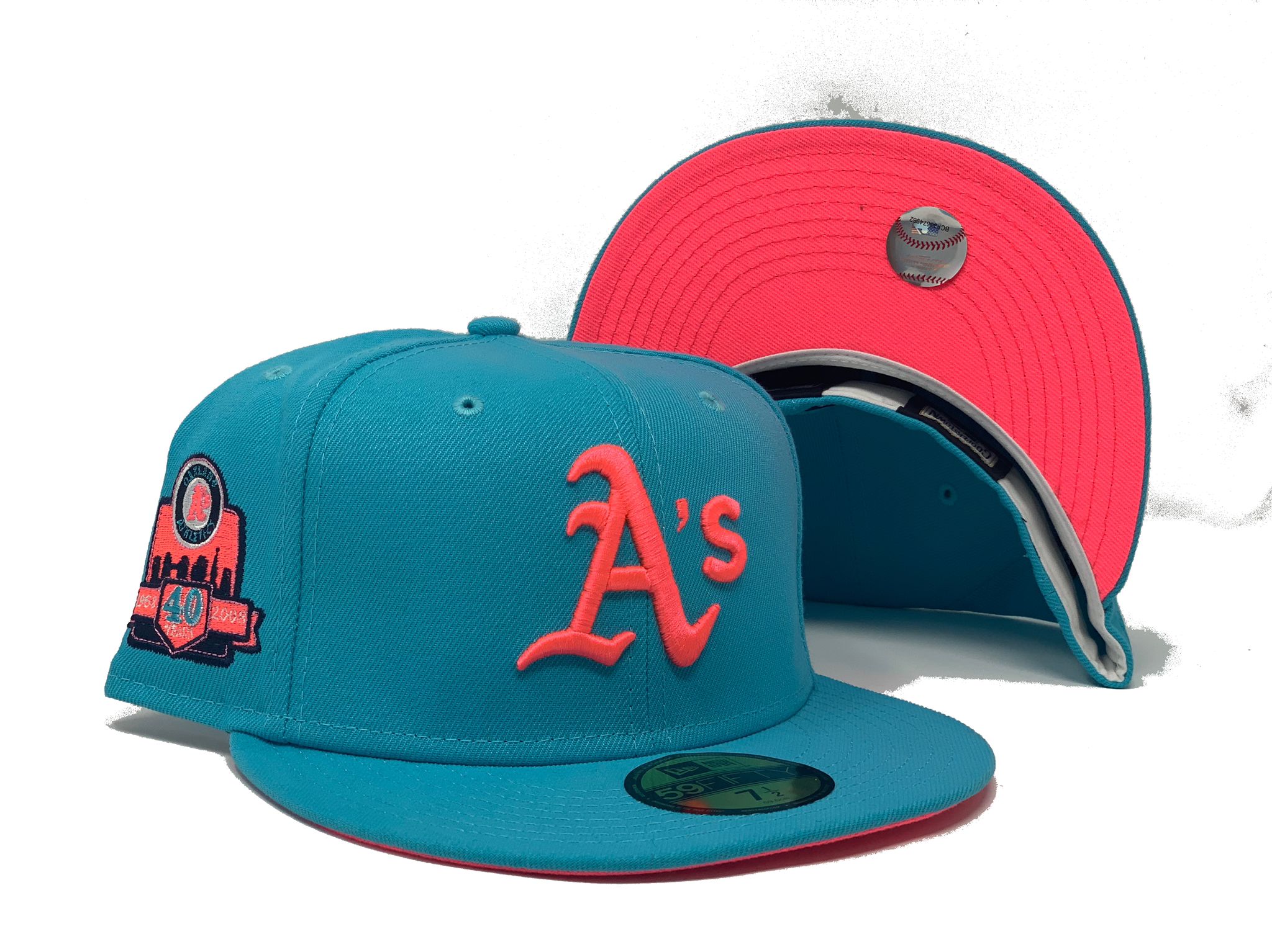 New Era Men's Orange, Pink Oakland Athletics 40th Anniversary