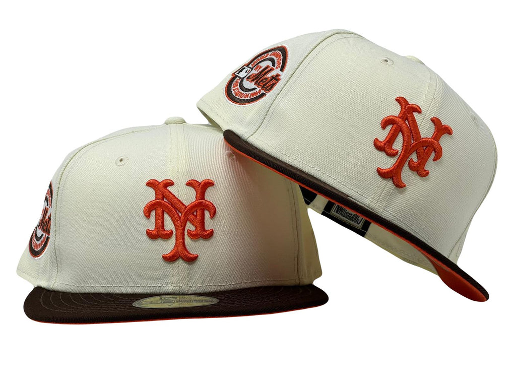 New York Mets 1969 World Champions Orange Brim New Era Fitted Hat