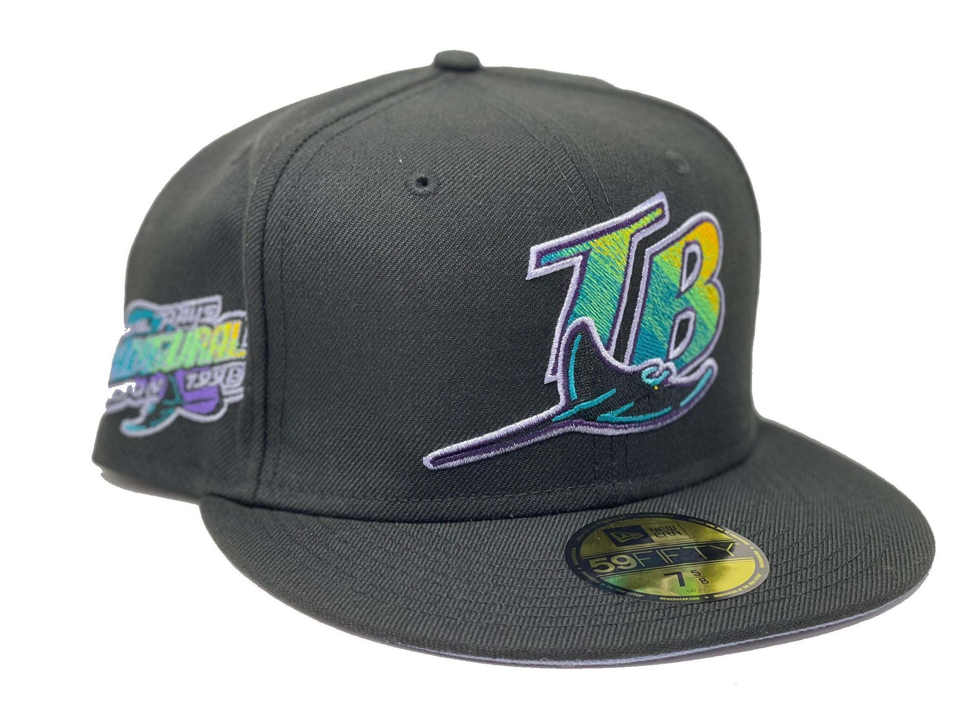 Black Tampa Bay Devil Rays 1998 Inaugural Season New Era Fitted Hat