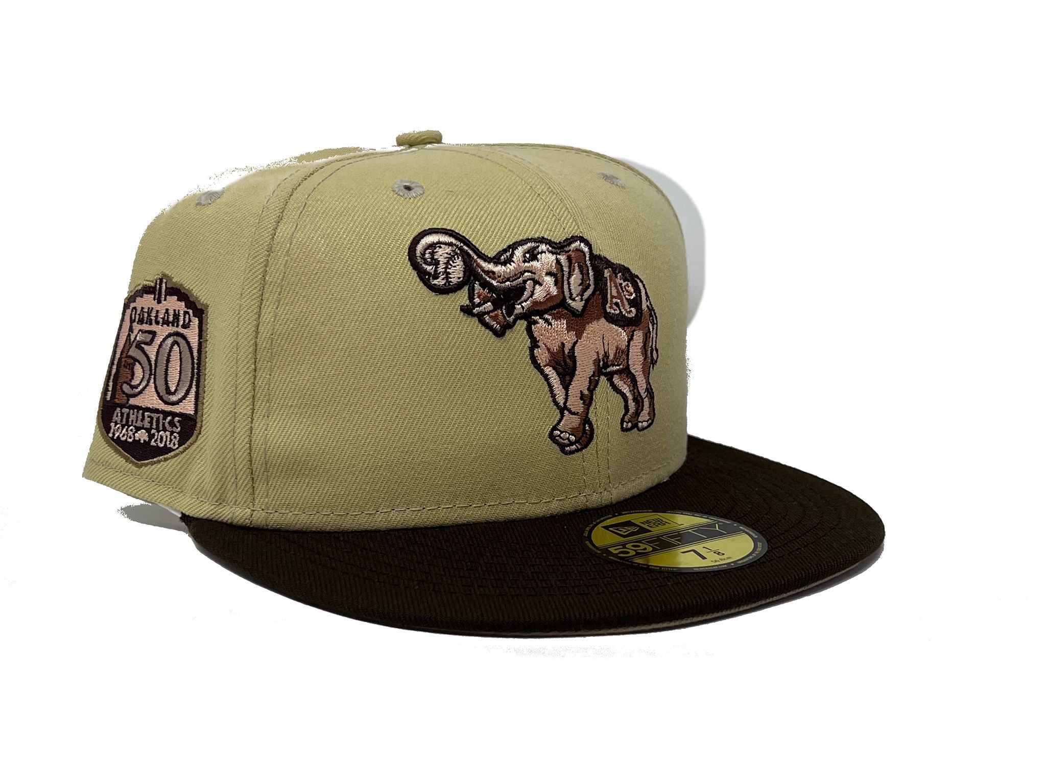 OAKLAND ATHLETICS 50TH ANNIVERSARY GRAY DOME YELLOW BRIM NEW ERA FIT –  Sports World 165