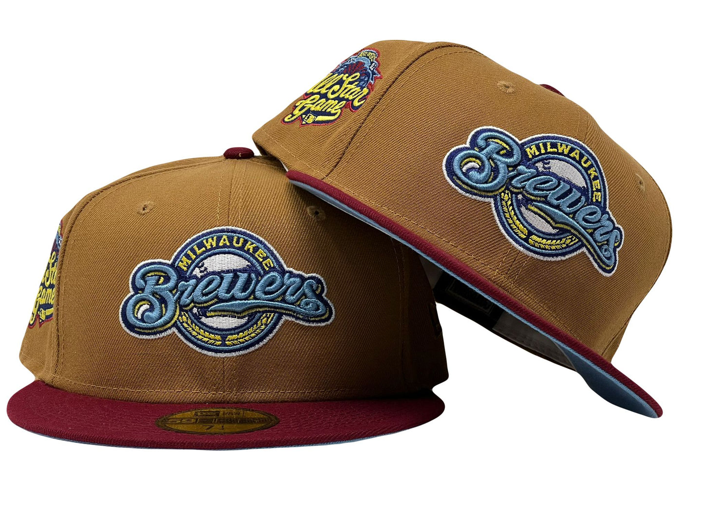 MILWAUKEE BREWERS 2002 ALL STAR GAME ICY BRIM NEW ERA FITTED HAT
