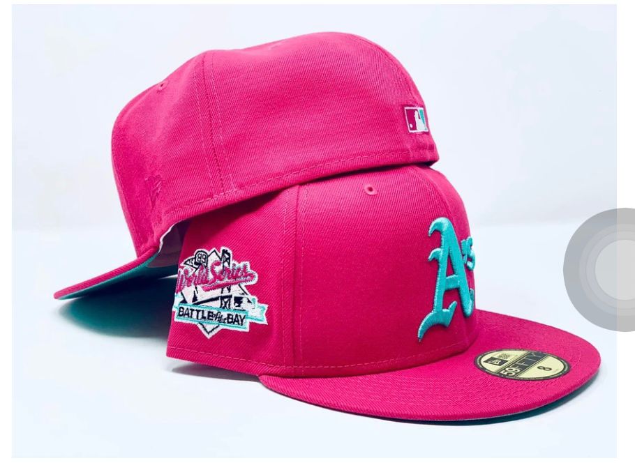 Pink Oakland Athletics 1989 Battle of the Bay New Era Fitted Hat