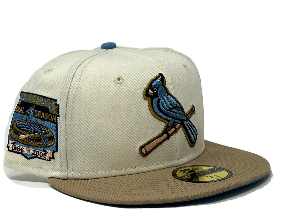 St. Louis Cardinals Busch Stadium Final Season Sky Blue Brim New Era Fitted Hat
