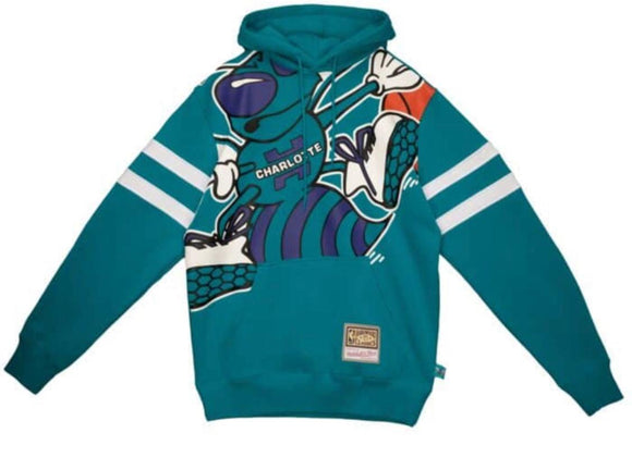 MITCHELL AND NESS BIG FACE 2.0 CHARLOTTE HORNETTS FLEECE HOODIE
