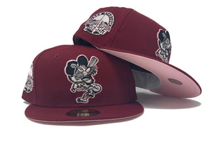Burgundy Detroit Tigers Stadium Side Patch 59fifty New Era Fitted