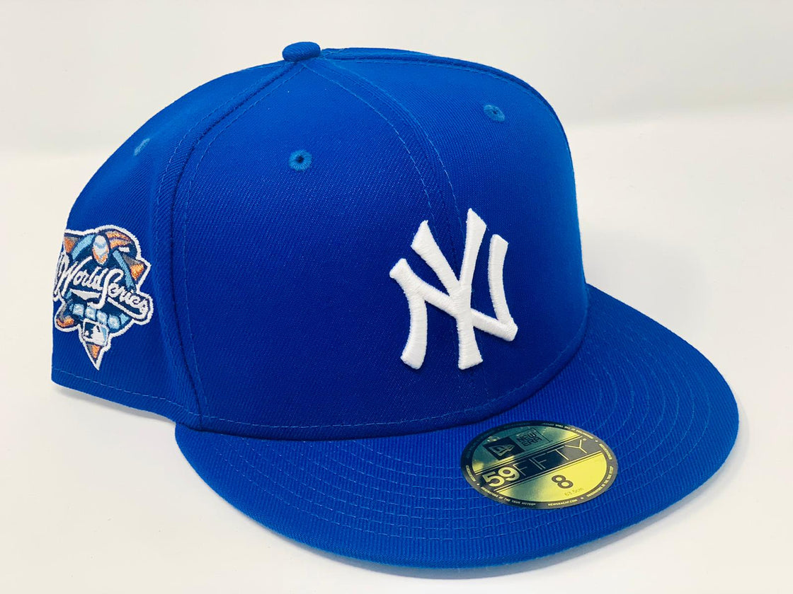 NEW YORK YANKEES 2000 WORLD SERIES ROYAL ICY BRIM NEW ERA FITTED HAT