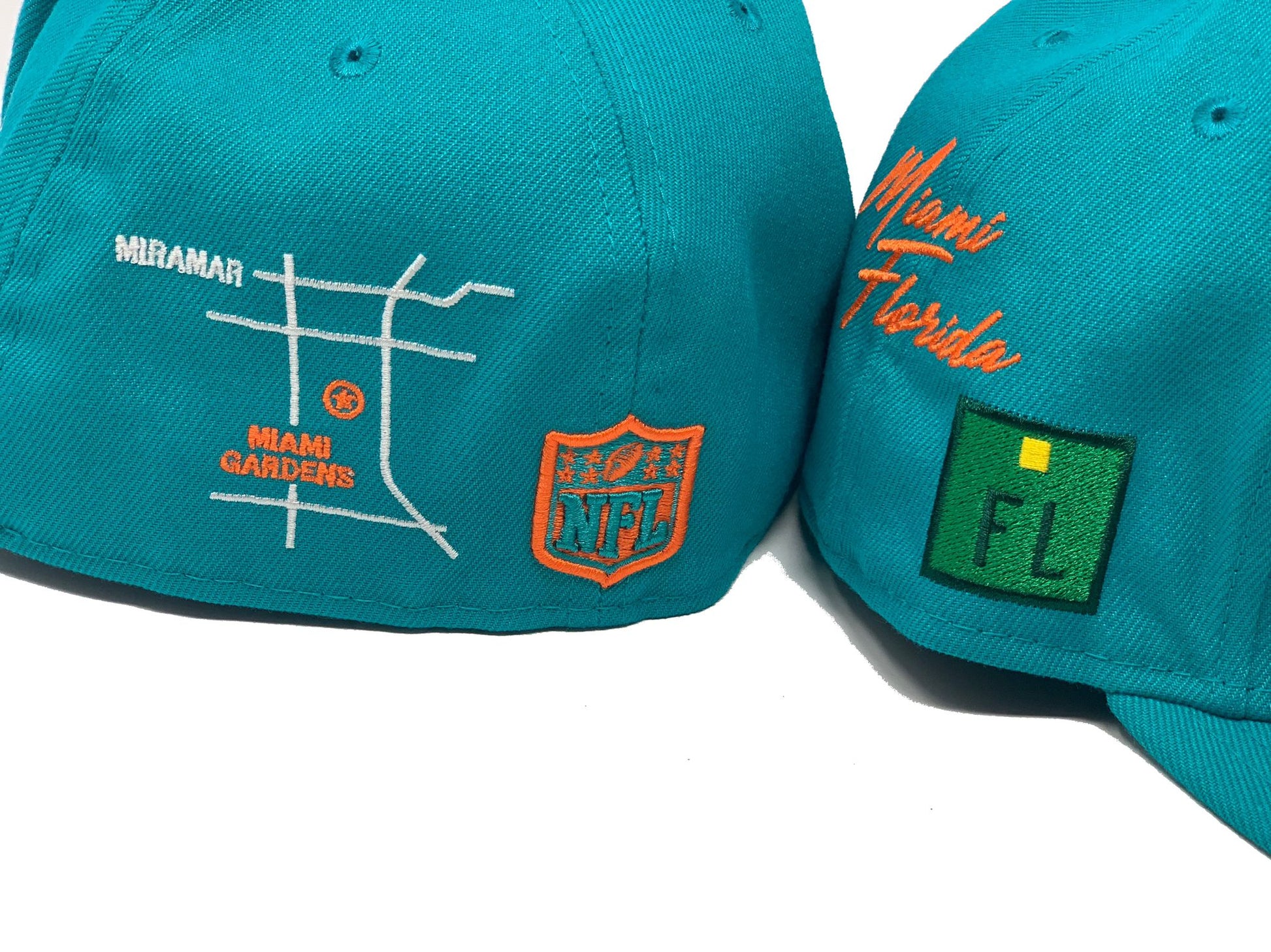 Teal Miami Dolphins NFL City Transit Collection By New Era Fitted