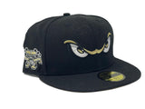 LAKE ELSINORE STORM 75TH ANNIVERSARY BLACK METALLIC GOLD BRIM NEW ERA FITTED HAT