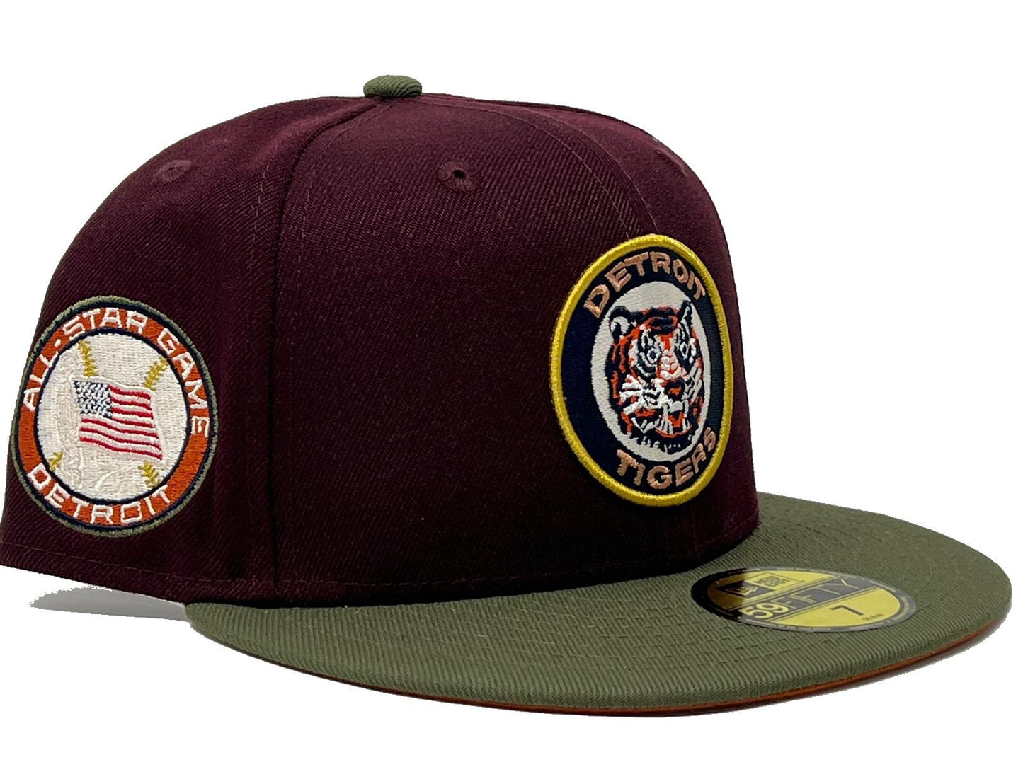 Detriot Tigers 1971 All Star Game Rust Orange Brim New Era Fitted Hat