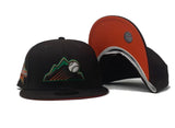 COLORADO ROCKIES 2021 ALL STAR GAME  DEEP BROWN "AUTUMN COLLECTION" ORANGE BRIM NEW ERA FITTED HAT