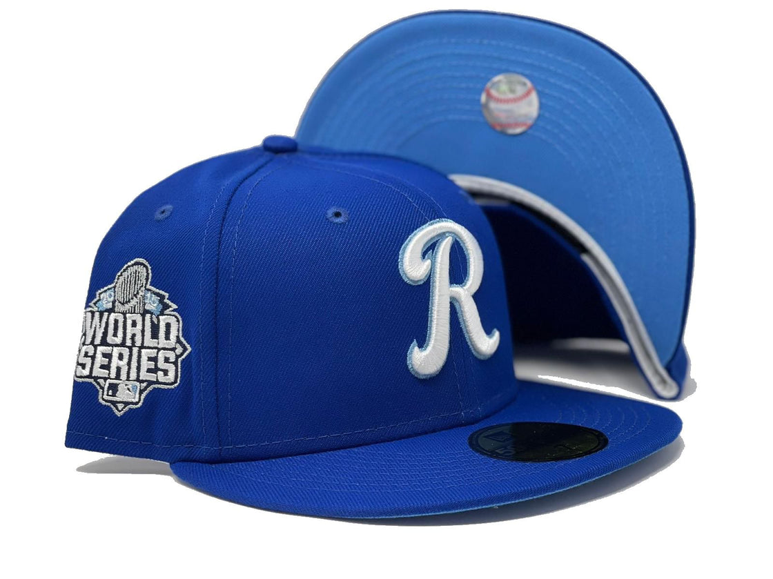 Light Royal Kansas City Royals Ligature Logo New Era Fitted Hat