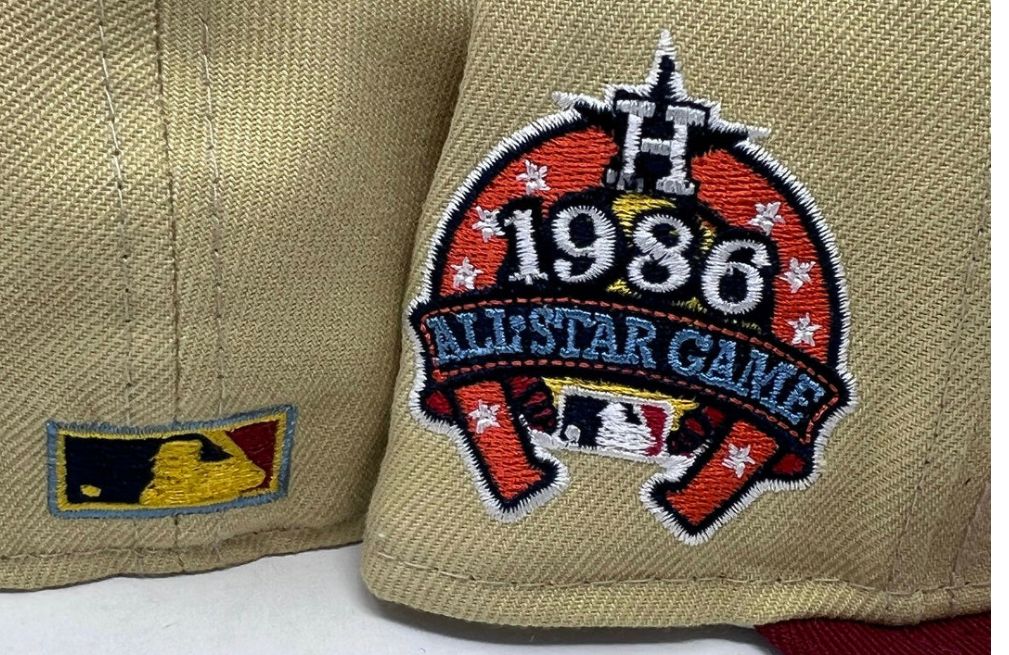 Fitted Houston Astros Camel beige New Era Hat Cap 1986 All Star