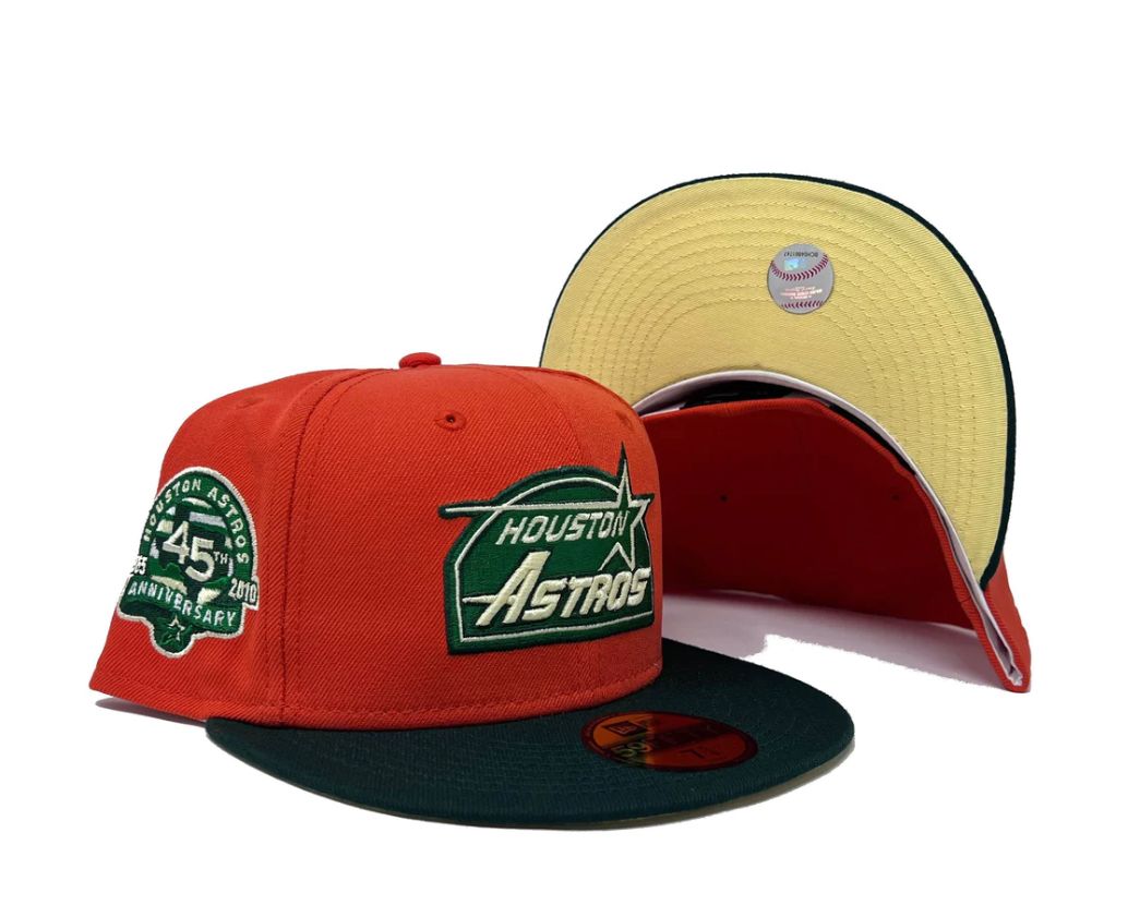 HOUSTON ASTROS 45TH ANNIVERSARY "PUMPKIN COLLECTION" NEW ERA FITTED HAT