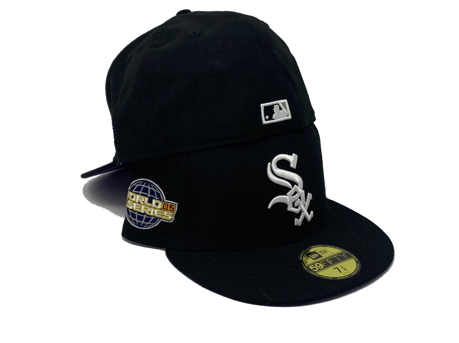 Chicago White Sox 2005 WORLD SERIES New Era Fitted 59Fifty Hats (BLACK GRAY  UNDER BRIM)