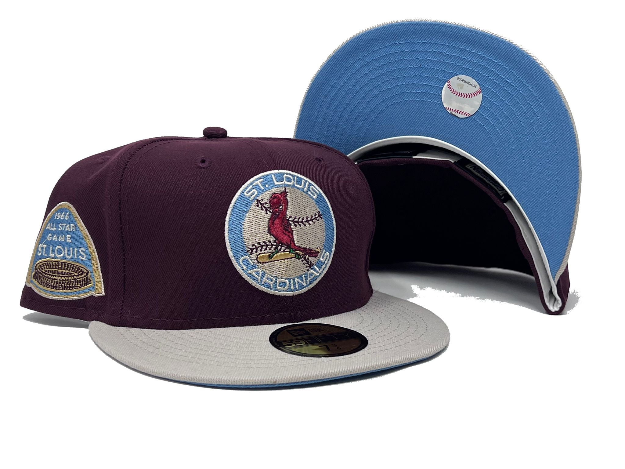 St. Louis Cardinals New Era 1966 MLB All-Star Game Grape Lolli 59FIFTY  Fitted Hat - White/Purple