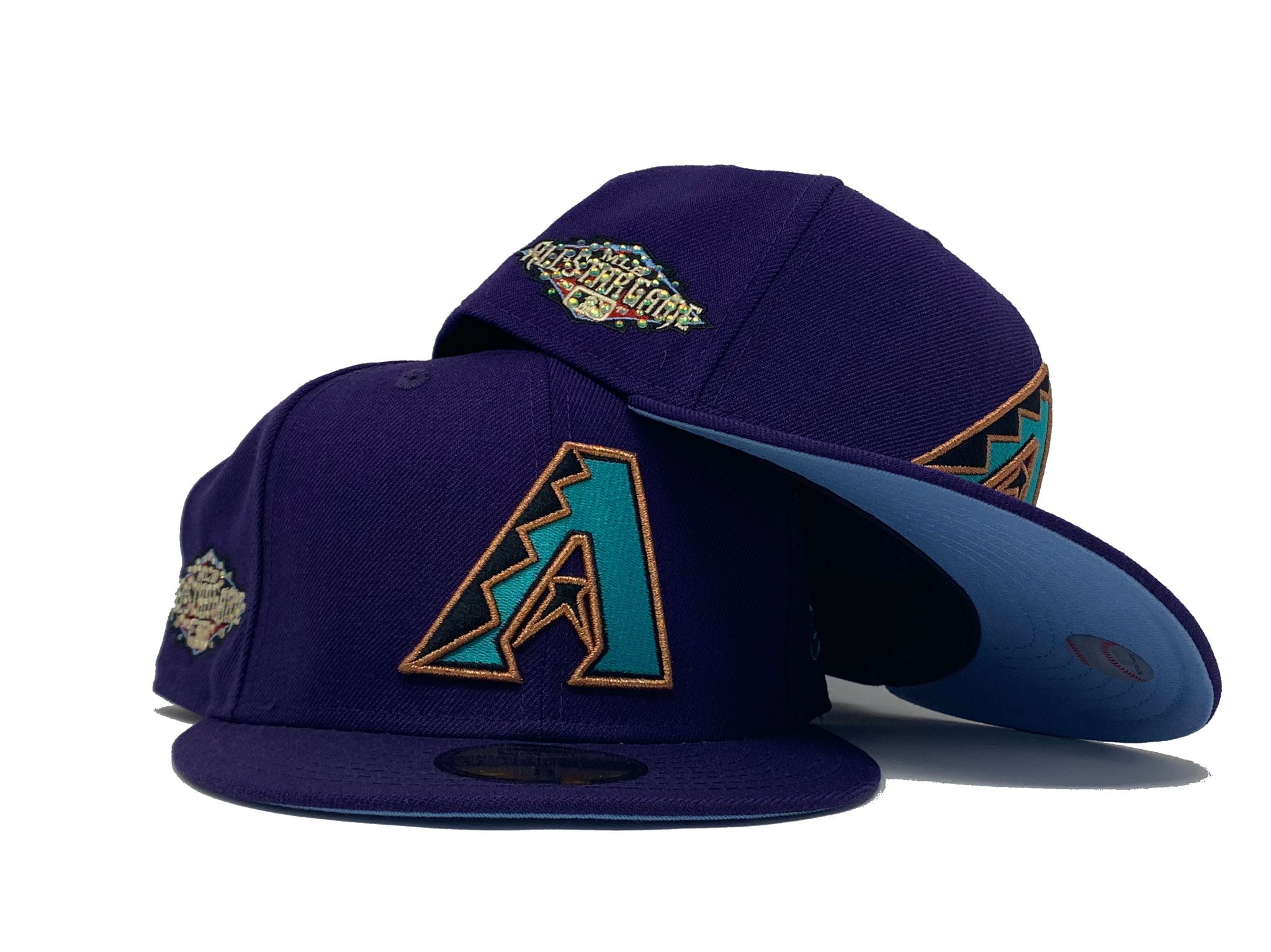 New Era Arizona Diamondbacks T-Dot 2011 All-Star Game Patch Snakehead Hat Club Exclusive 59FIFTY Fitted Hat Purple/Black