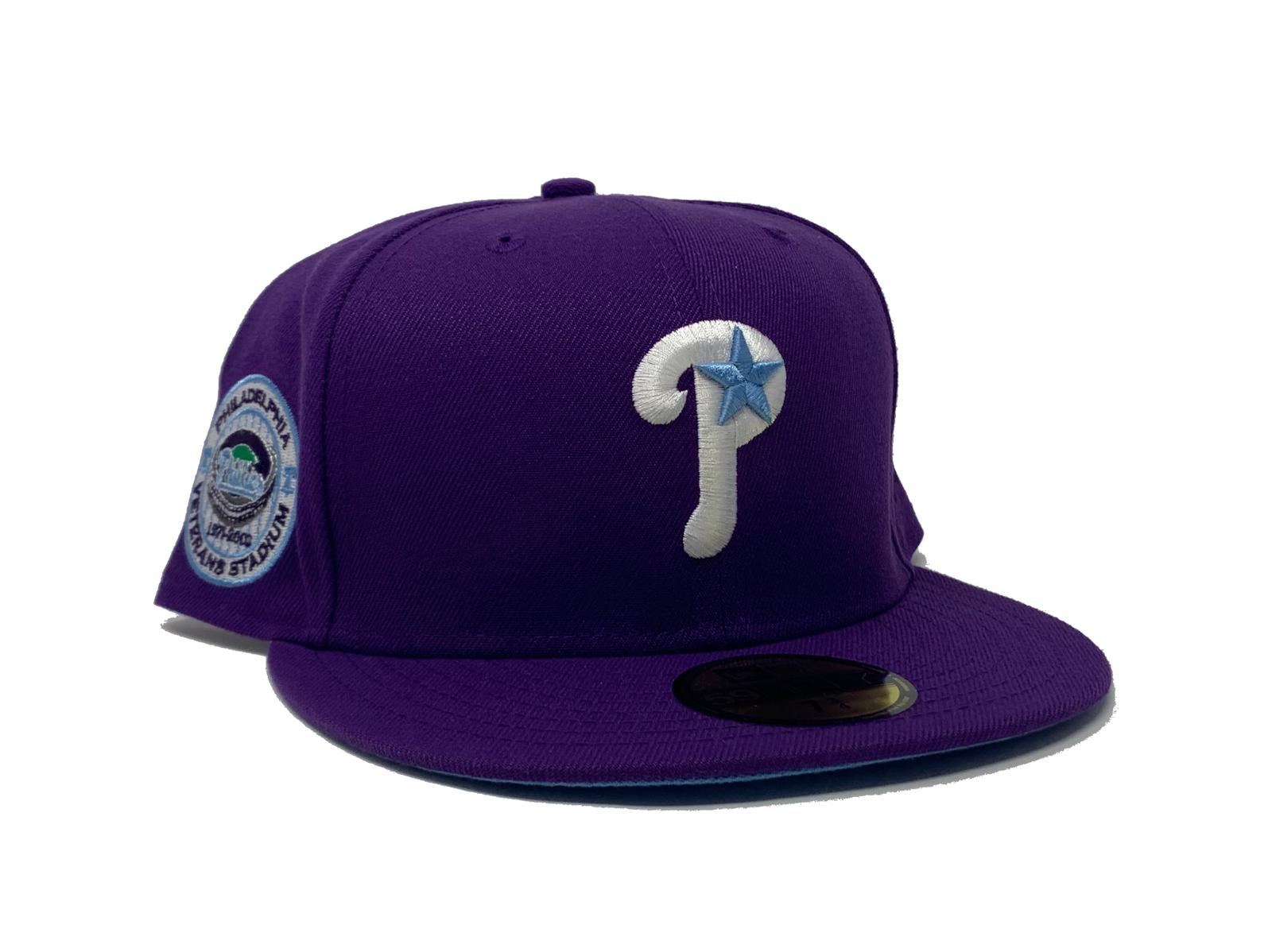 Purple Philadelphia Phillies Veterans Stadium Custom New Era Fitted