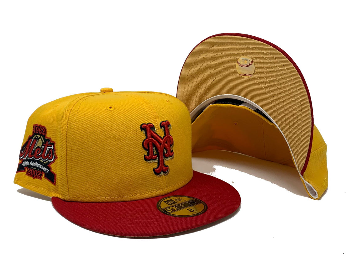 Yellow New York Mets 40th Anniversary Custom New Era Fitted Hat