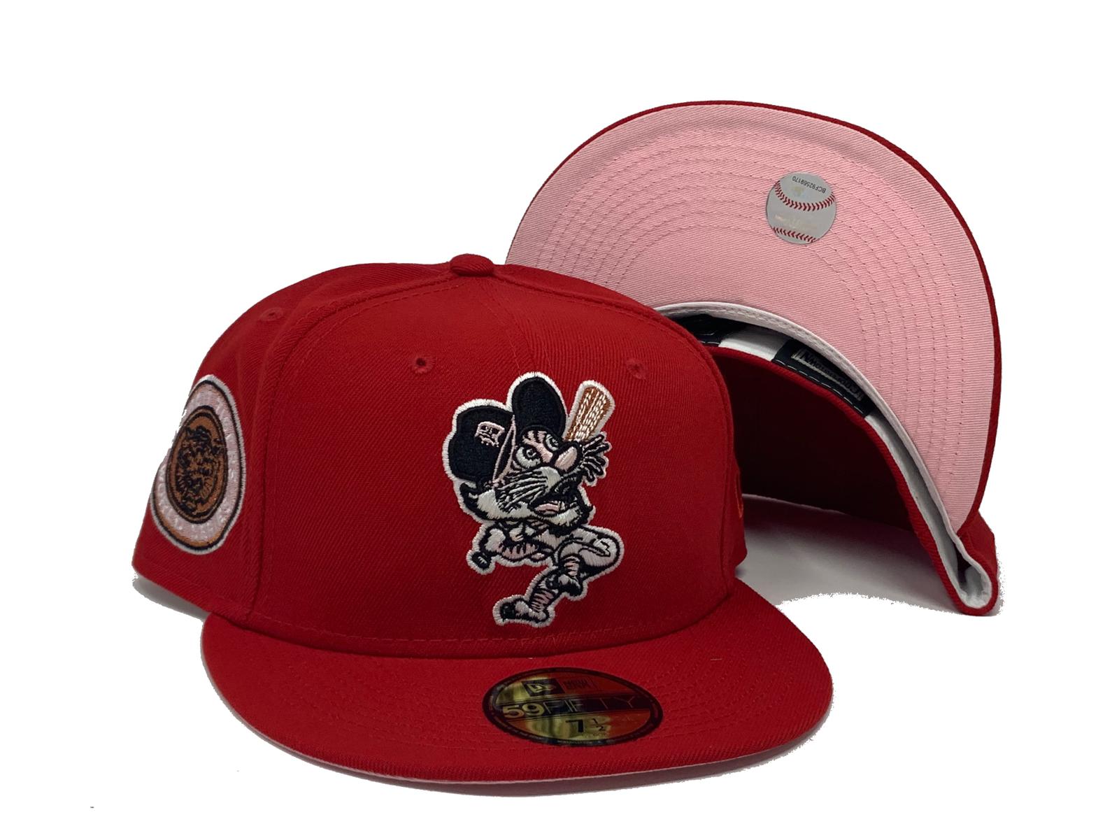 Red Detroit Tigers 1968 World Series Strawberry Refresher Fitted