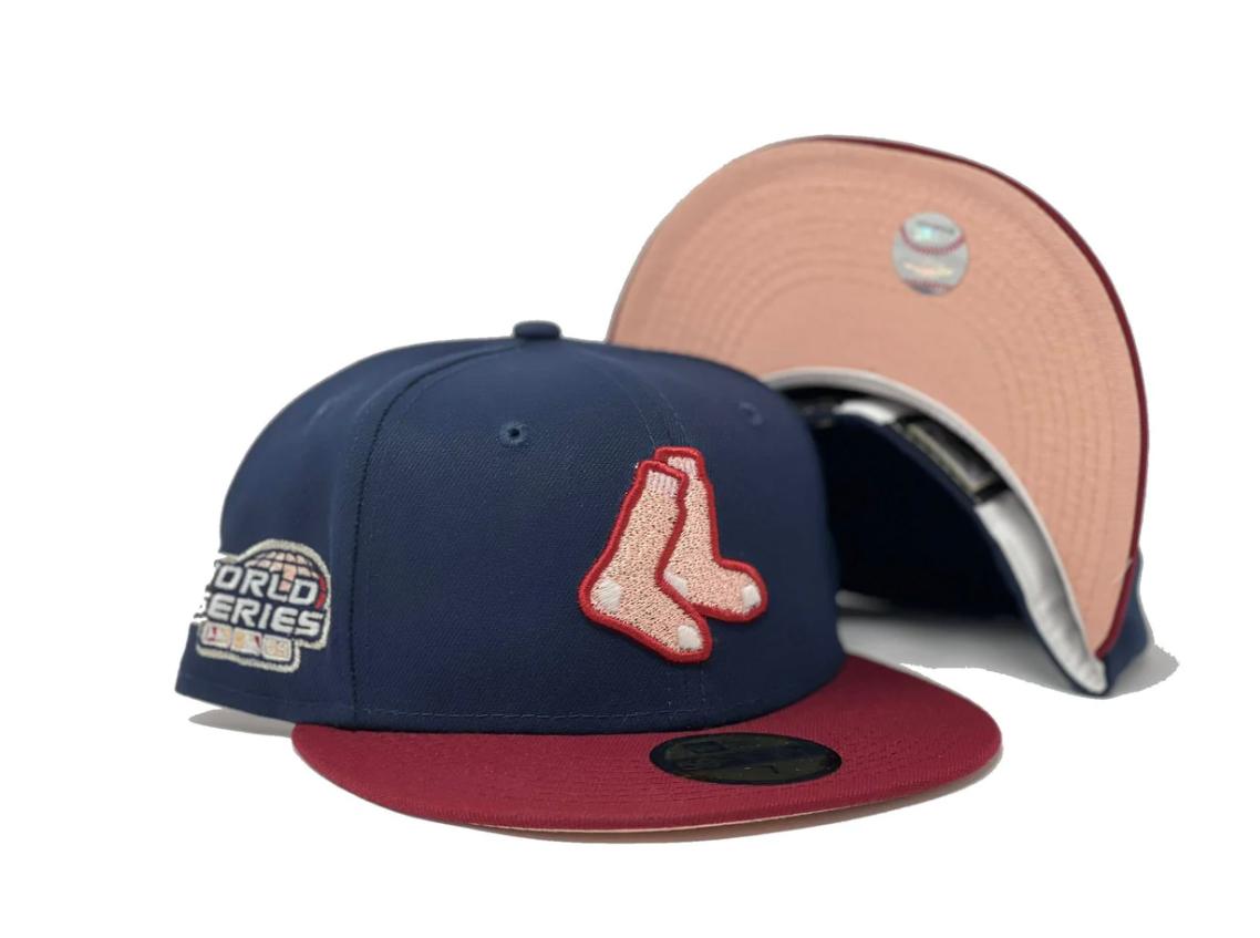 Boston Red Sox 2004 World Series "Blood Moon' Collection Peach Brim New Era Fitted Hat