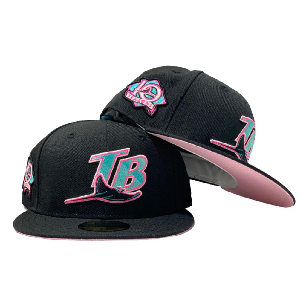 TAMPA BAY 10TH SEASON BLACK PINK BRIM NEW ERA FITTED HAT