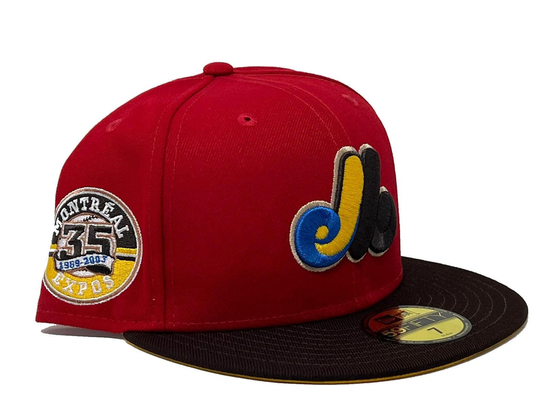 MONTREAL EXPOS 35TH ANNIVERSARY YELLOW BRIM NEW ERA FITTED HAT
