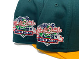 OAKLAND ATHLETICS 1989 BATTLE OF THE BAY GRAY BRIM NEW ERA FITTED HAT