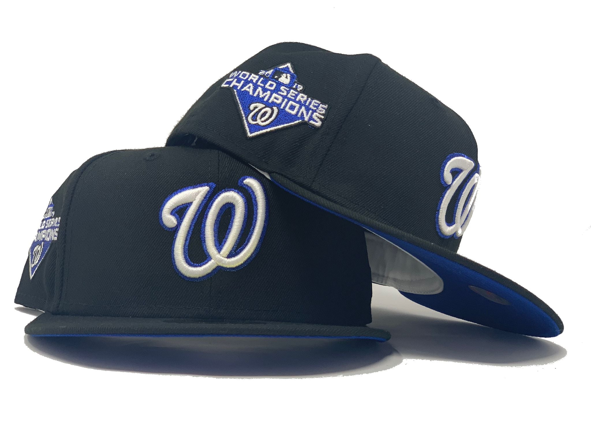 Washington Nationals New Era Jersey 59FIFTY Fitted Hat - Black