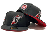 FLORIDA MARLIN 1993 INAUGURAL SEASON  BLACK RED BRIM NEW ERA FITTED HAT