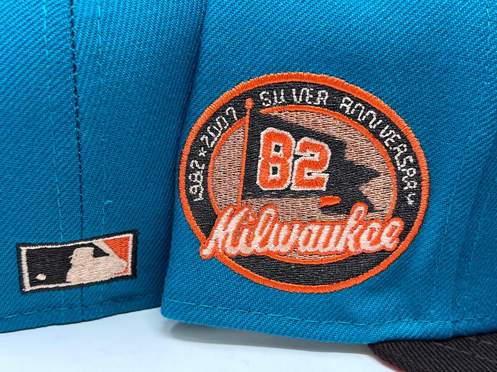 New Era 59FIFTY Earthtone Milwaukee Brewers 25th Anniversary Patch Hat - Khaki, Olive Khaki/Olive / 7 1/2