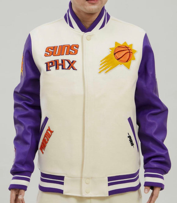 PHOENIX SUNS RETRO CLASSIC RIB WOOL VARSITY JACKET