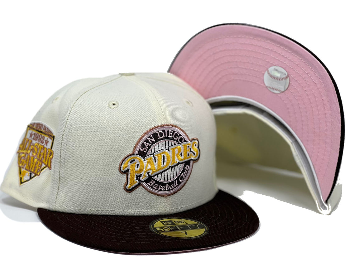 SAN DIEGO PADRES 1992 ALL STAR GAME PINK BRIM NEW ERA FITTED HAT