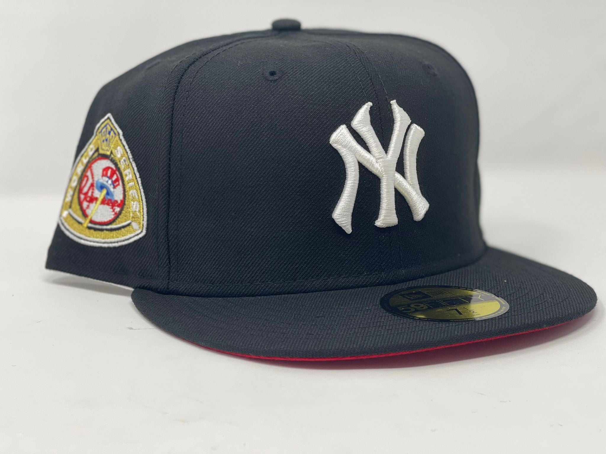 New York Yankees 75TH WORLD SERIES GOLD-BOTTOM Black Fitted Hat