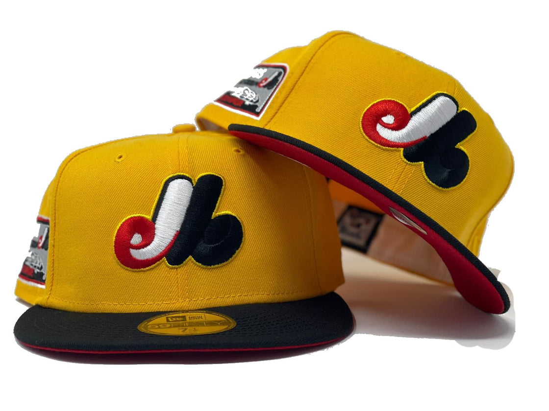 Yellow Montreal Expos Custom 59fifty New Era Fitted Hat