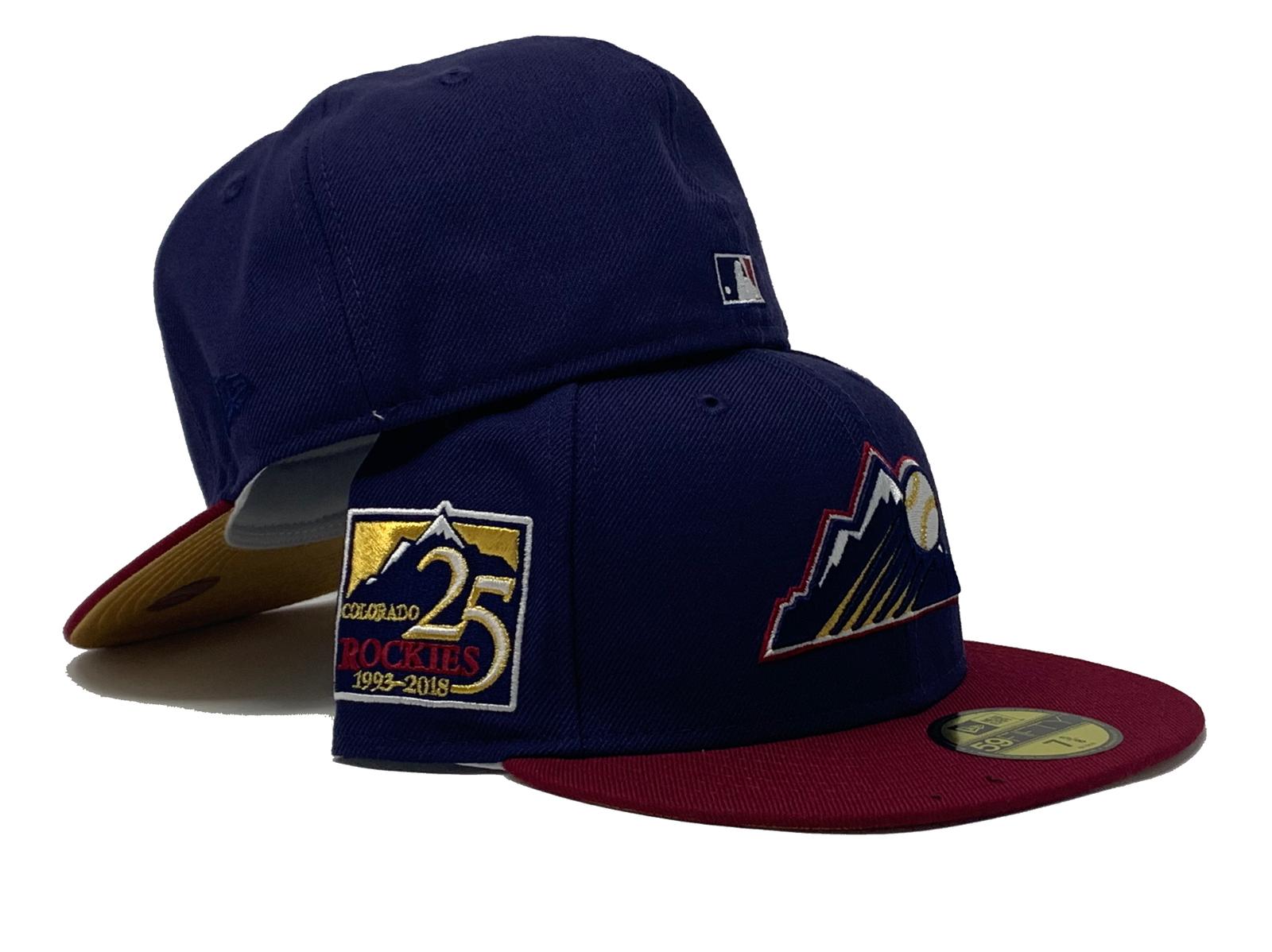 COLORADO ROCKIES 25TH ANNIVERSARY NHL CROSSOVER METALLIC GOLD BRIM N