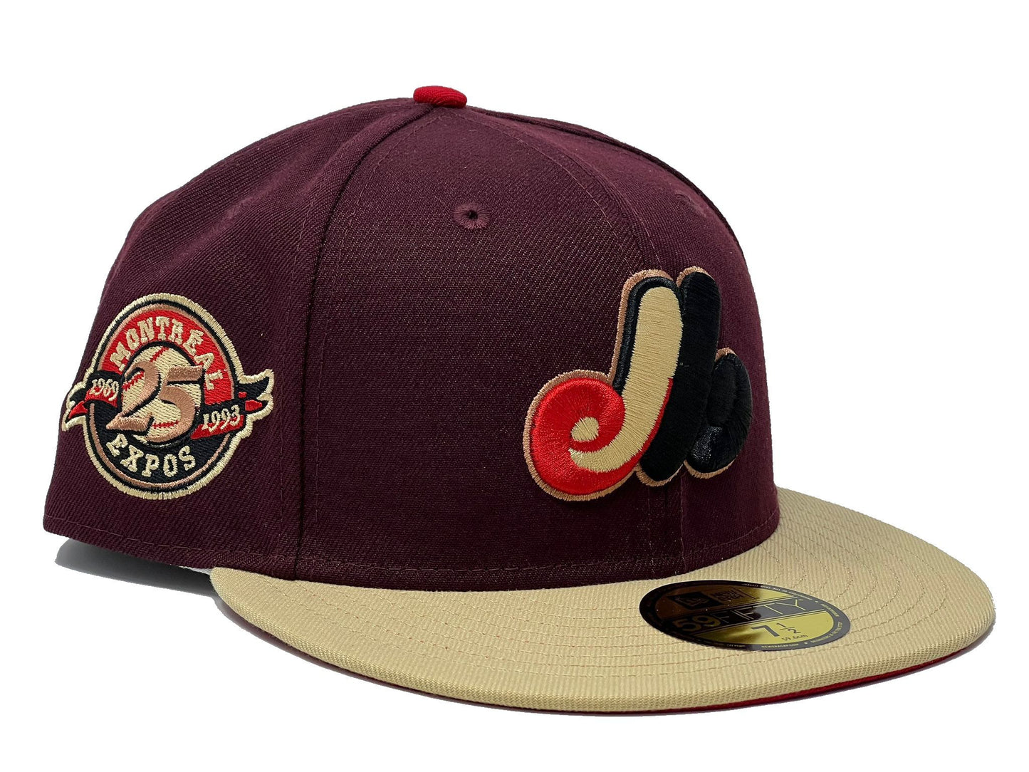 Montreal Expos 25th Anniversary Red Brim New Era Fitted Hat